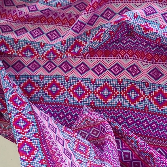 Zac & Rachel women's sleeveless pink & purple patterned top size Large - Picture 3 of 11